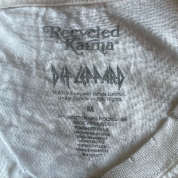 New! Recycled Karma def leopard pyromania band tee t-shirt 30305 - Picture 3 of 4